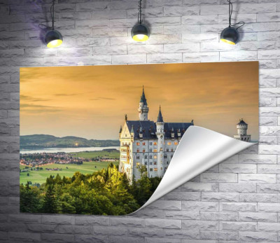 Казковий краєвид на "Замок лебедя" (Neuschwanstein)
