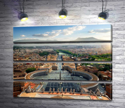 Ідеальна симетрія Площі Святого Петра (Saint Peter's Square) у Ватикані