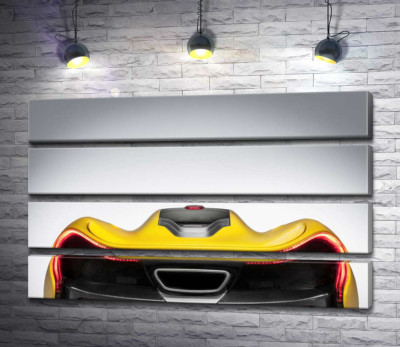 Модульная картина "Плавные изгибы бампера суперкара McLaren P1"