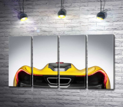 Плавные изгибы бампера суперкара McLaren P1