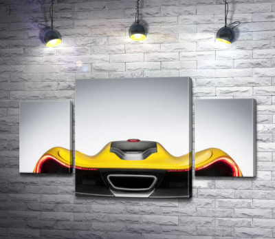 Модульная картина "Плавные изгибы бампера суперкара McLaren P1"