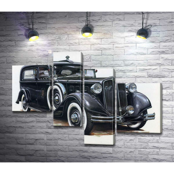 Ретро-автомобиль Praga Alfa цвета черного оникса