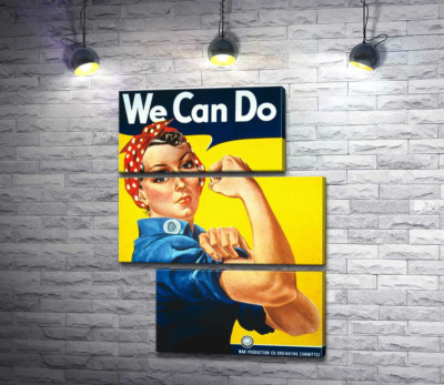 Модульная картина "Мы можем это сделать (We Can Do It) – Джей Говард Миллер (J. Howard Miller)"