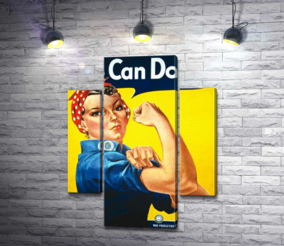 Модульна картина "Ми можемо це зробити (We Can Do It) - Джей Говард Міллер (J. Howard Miller) "