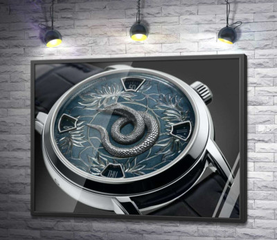 Постер "Зодиакальная змея на часах швейцарского бренда Vacheron Constantin"