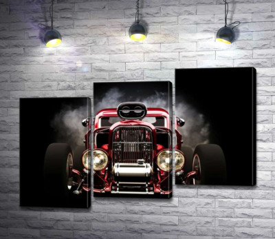 Багровый бампер автомобиля Хот-род (Hot rod)