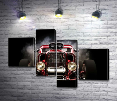 Багровый бампер автомобиля Хот-род (Hot rod)