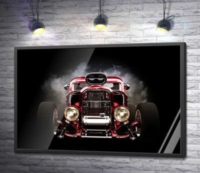 Постер "Багряний бампер автомобіля Хот-род (Hot rod)"