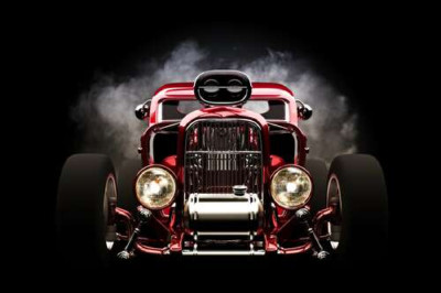 Багряний бампер автомобіля Хот-род (Hot rod)