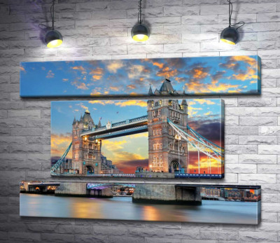 Модульна картина "Готичні башти Тауерського мосту (Tower Bridge)"