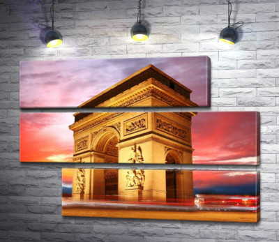 Модульна картина "Велич Тріумфальної арки (Arc de Triomphe de l'Étoile) у Парижі"