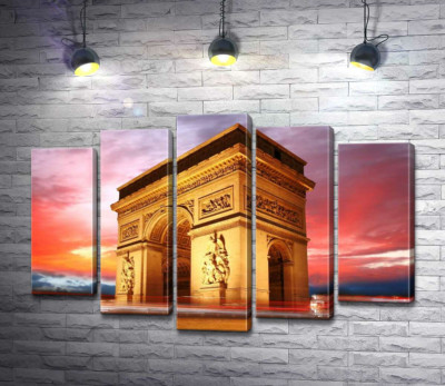 Модульна картина "Велич Тріумфальної арки (Arc de Triomphe de l'Étoile) у Парижі"