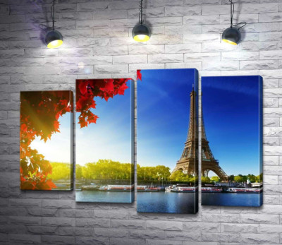 Ейфелева вежа (Eiffel tower) височіє за Сеною