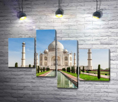 Модульна картина "Білосніжна перлина індійської культури мавзолей Тадж Махал (Taj Mahal)"