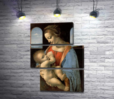 Модульная картина "Мадонна Литта (Madonna Litta)"