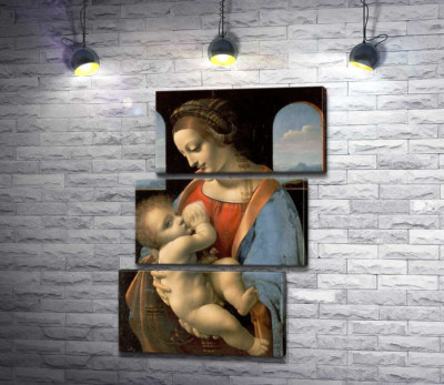 Модульная картина "Мадонна Литта (Madonna Litta)"