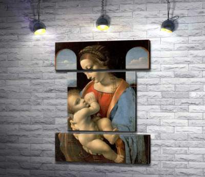 Модульная картина "Мадонна Литта (Madonna Litta)"