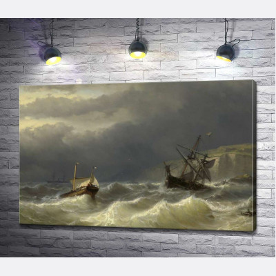 Шторм в Дуврском проливе (Storm in the Strait of Dover) – Луи Мейер (Louis Meijer)