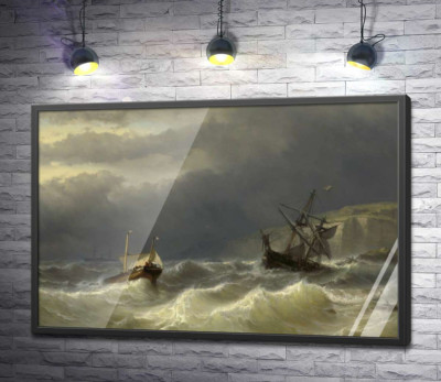 Постер "Шторм в Дуврском проливе (Storm in the Strait of Dover) – Луи Мейер (Louis Meijer)"