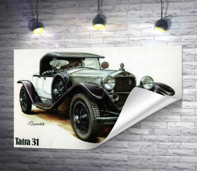 Зеленый ретро-автомобиль Tatra 31
