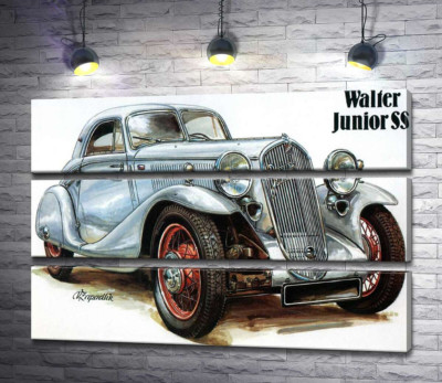 Модульна картина "Зірка 30-х років автомобіль Walter Junior SS"