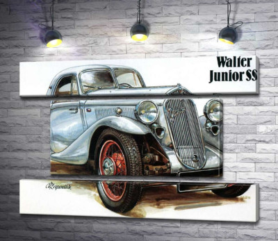 Модульна картина "Зірка 30-х років автомобіль Walter Junior SS"