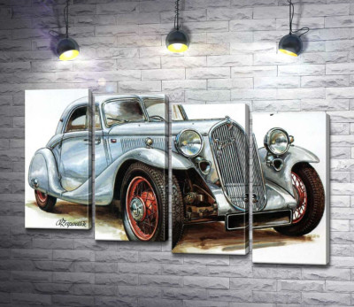 Модульна картина "Зірка 30-х років автомобіль Walter Junior SS"