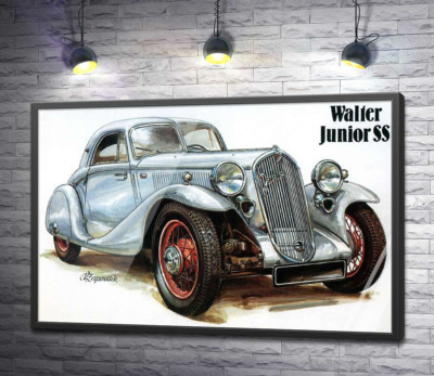 Постер "Звезда 30-х годов автомобиль Walter Junior SS"