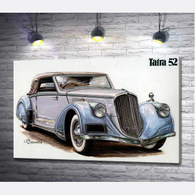Небесно-блакитний автомобіль Tatra 52