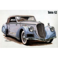 Небесно-голубой автомобиль Tatra 52