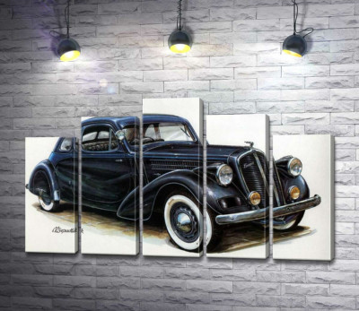 Модульна картина "Компактний автомобіль Skoda Favorit"