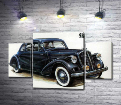 Модульна картина "Компактний автомобіль Skoda Favorit"