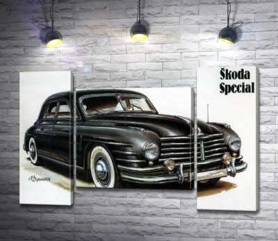 Чорний автомобіль Skoda Special