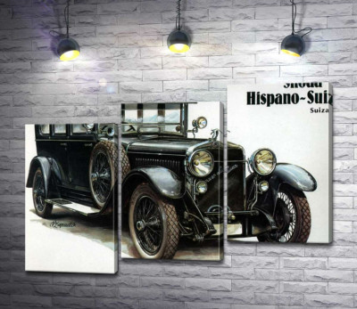 Модульна картина "Перший автомобіль компанії Skoda Hispano-Suiza"