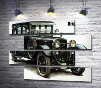 Модульна картина "Перший автомобіль компанії Skoda Hispano-Suiza"