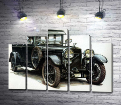 Модульная картина "Первый автомобиль компании Skoda Hispano-Suiza"