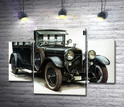 Модульная картина "Первый автомобиль компании Skoda Hispano-Suiza"