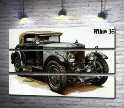 Модульная картина "Ретро-автомобиль Wikov 35"