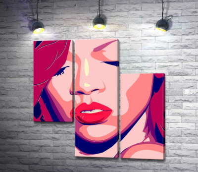 Яркий портрет певицы Рианны (Rihanna)