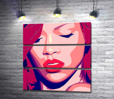 Яркий портрет певицы Рианны (Rihanna)