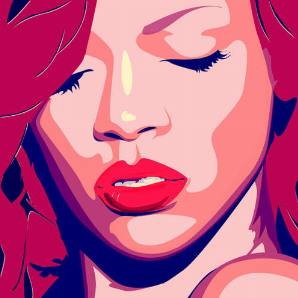 Яркий портрет певицы Рианны (Rihanna)