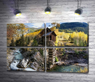 Кришталевий млин (Crystal Mill) серед осінніх гір штату Колорадо 