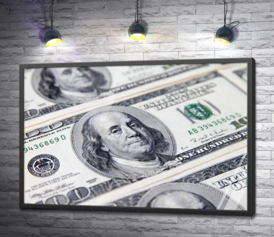Постер "Портрет Бенжамина Франклина (Benjamin Franklin) на 100 долларах"