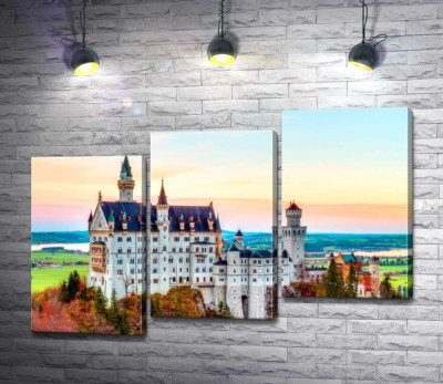 Осень на холмах вокруг замка Нойшванштайн (Neuschwanstein)