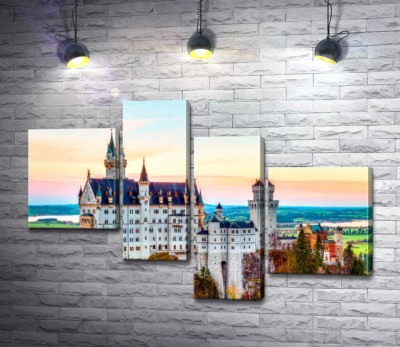 Осінь на пагорбах навколо замку Нойшванштайн (Neuschwanstein)