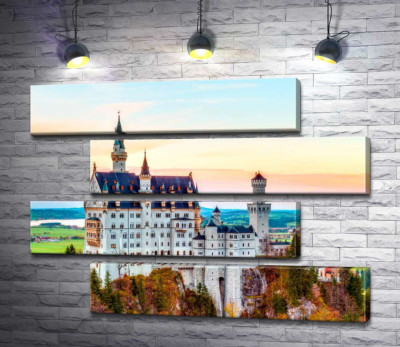 Осень на холмах вокруг замка Нойшванштайн (Neuschwanstein)