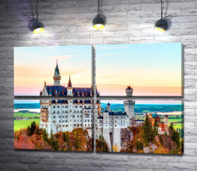 Осінь на пагорбах навколо замку Нойшванштайн (Neuschwanstein)