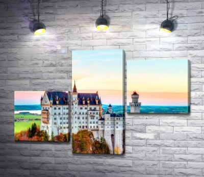 Осень на холмах вокруг замка Нойшванштайн (Neuschwanstein)