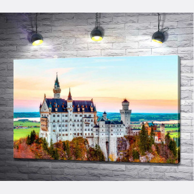 Осень на холмах вокруг замка Нойшванштайн (Neuschwanstein)
