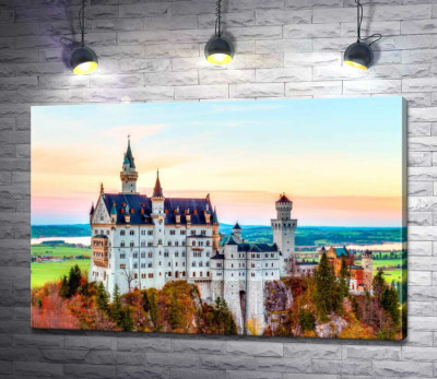 Осінь на пагорбах навколо замку Нойшванштайн (Neuschwanstein)